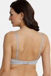 Zivame Padded Wired 3/4th Coverage T-Shirt Bra - Grey Melange — thumbnail 2